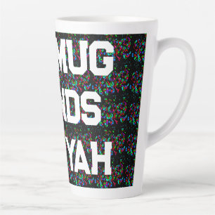 HANDS OFF MY MUG MOSAIC PATTERNED WITH WORDS