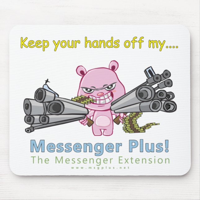 Hands Off My Plus! Mouse Pad (Front)