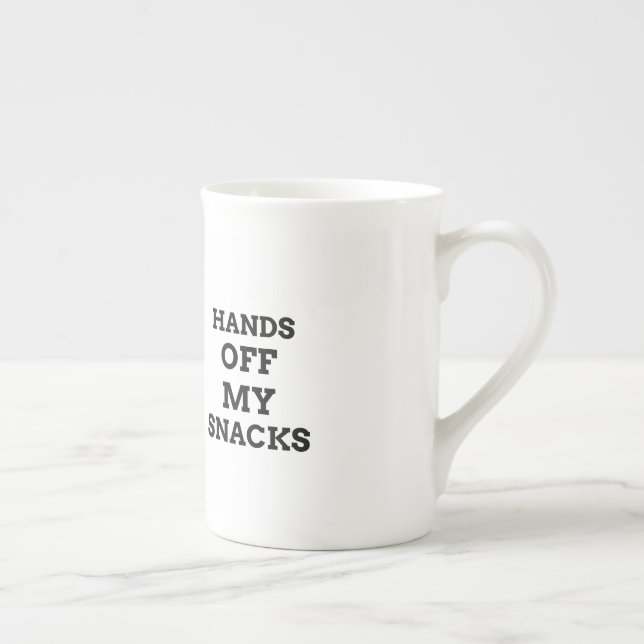 Hands off my snacks bone china mug (Right)