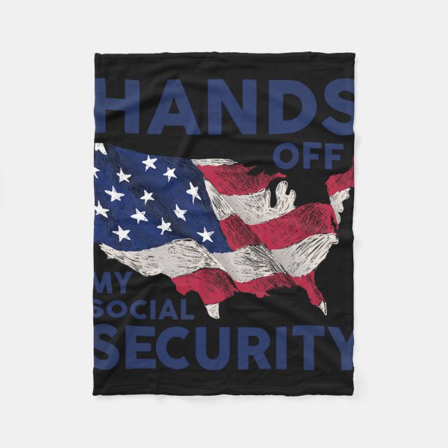 Hands Off My Social Security 1  Fleece Blanket (Front)