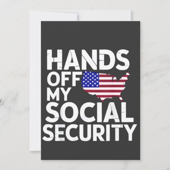 Hands Off My Social Security  Holiday Card (Front)