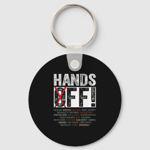 Hands Off Our Rights Protect Democracy  Key Ring