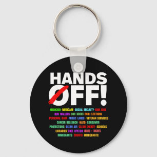 Hands Off Protest 1 Key Ring