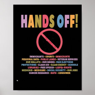 Hands Off Protest Anti Trump Shirt Poster
