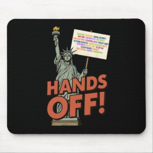 Hands Off Protest April 5th Anti Trump Statue Of L Mouse Pad
