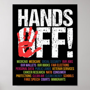 Hands Off Protest April 5th Resistance Anti Trump  Poster