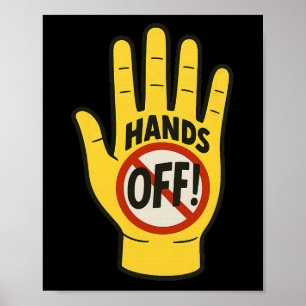 Hands Off Protest April 5th Resistance Anti Trump Poster
