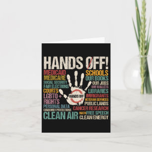 Hands Off Protest Card