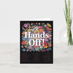 Hands Off Protest Floral Anti-trump  Card