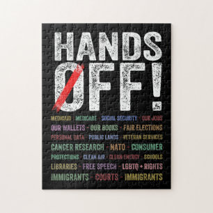 Hands Off Protest Jigsaw Puzzle