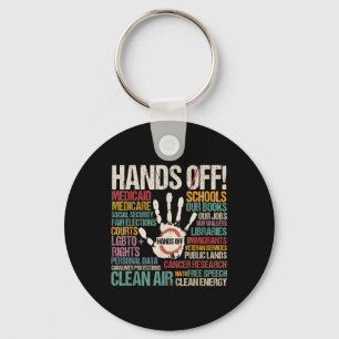 Hands Off Protest  Key Ring
