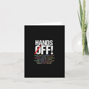 Hands Off Protest Long Sleeve Card