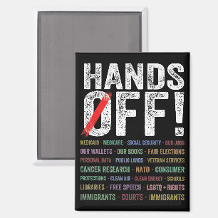 Hands Off Protest Magnet