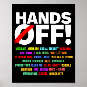 Hands Off Protest Poster