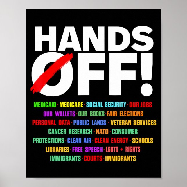 Hands Off Protest  Poster (Front)