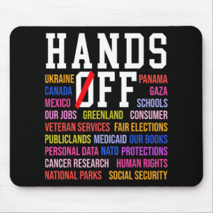 Hands Off Protest Saturday April 5 Men Women 8  Mouse Pad