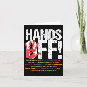 Hands Off Protest Social Security And Medicare  Card