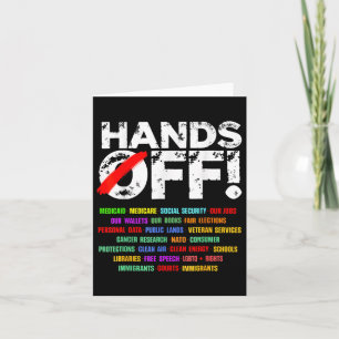 Hands Off Protest Social Security And Medicare Pro Card