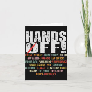 Hands Off Protest Social Security And Medicare Pro Card