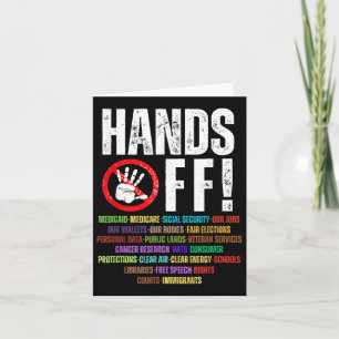 Hands Off Protest Social Security And Medicare Pro Card
