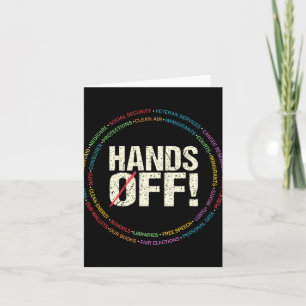 Hands Off Protest Social Security And Medicare Pro Card