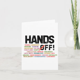 Hands Off Protest Social Security And Medicare Pro Card