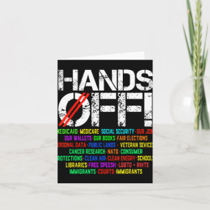 Hands Off Protest Social Security And Medicare Pro Card
