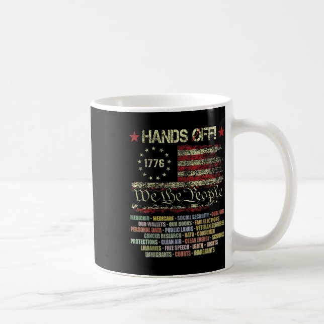 Hands Off Protest Social Security And Medicare Pro Coffee Mug (Right)