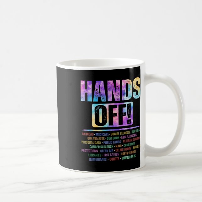 Hands Off Protest Social Security And Medicare Pro Coffee Mug (Right)