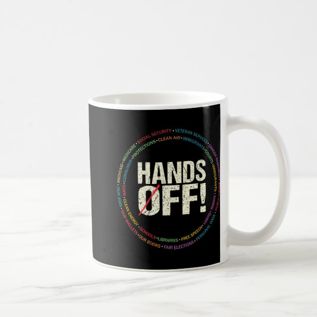 Hands Off Protest Social Security And Medicare Pro Coffee Mug (Right)
