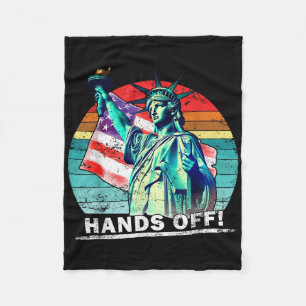 Hands Off Protest Social Security And Medicare Pro Fleece Blanket