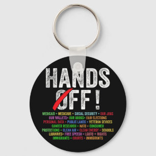 Hands Off Protest Social Security And Medicare Pro Key Ring