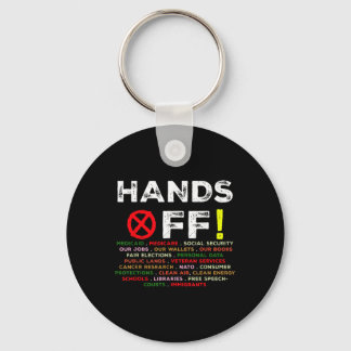 Hands Off Protest Social Security And Medicare Pro Key Ring