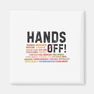 Hands Off Protest Social Security And Medicare Pro Magnet