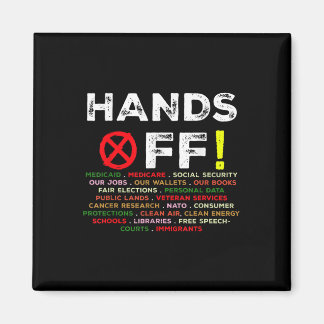 Hands Off Protest Social Security And Medicare Pro Magnet