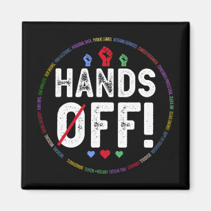 Hands Off Protest Social Security And Medicare Pro Magnet
