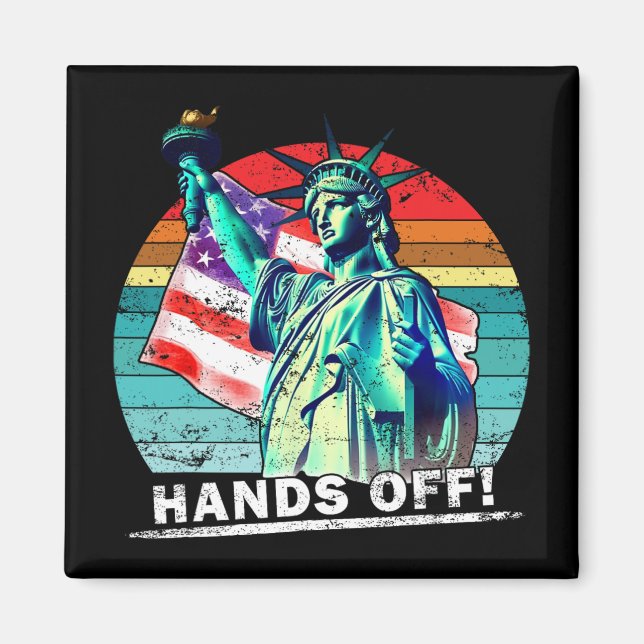 Hands Off Protest Social Security And Medicare Pro Magnet (Front)