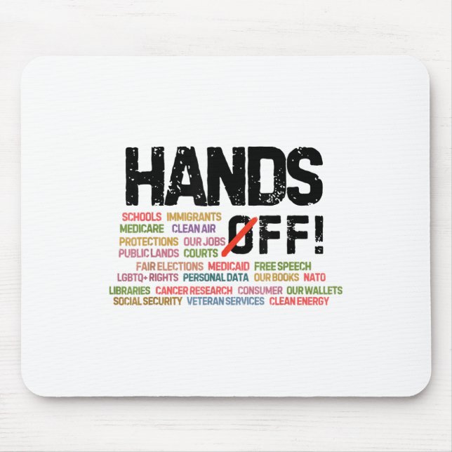 Hands Off Protest Social Security And Medicare Pro Mouse Pad (Front)