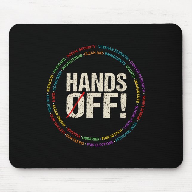 Hands Off Protest Social Security And Medicare Pro Mouse Pad (Front)