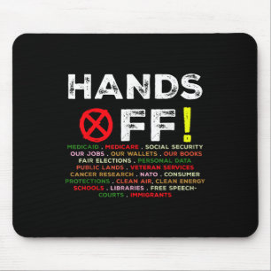 Hands Off Protest Social Security And Medicare Pro Mouse Pad