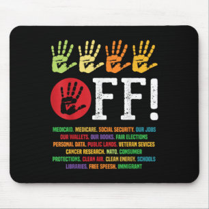 Hands Off Protest Social Security And Medicare Pro Mouse Pad