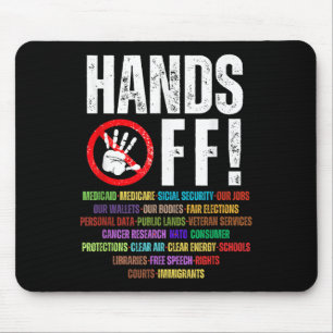 Hands Off Protest Social Security And Medicare Pro Mouse Pad