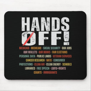 Hands Off Protest Social Security And Medicare Pro Mouse Pad