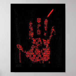 Hands Off Protest Social Security And Medicare Pro Poster