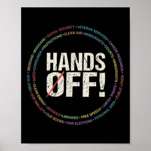 Hands Off Protest Social Security And Medicare Pro Poster