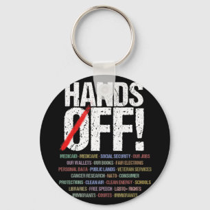 Hands Off Protest T-shirt1.png Key Ring