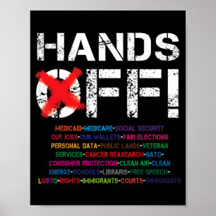 Hands Off Protest T-shirt3.png Poster