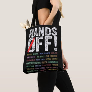 Hands Off Protest Tote Bag