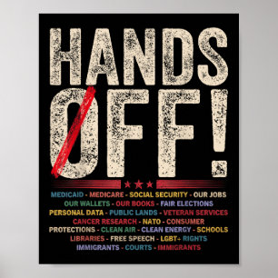 Hands Off Protest - Unprecedented Actions-hands Of Poster