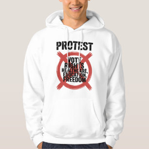 Hands Off Protest Vote Rights Healthcare Education Hoodie